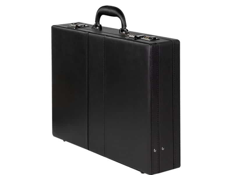 MALLETTE EXPENSIBLE 4-5" S-CUIR NOIR