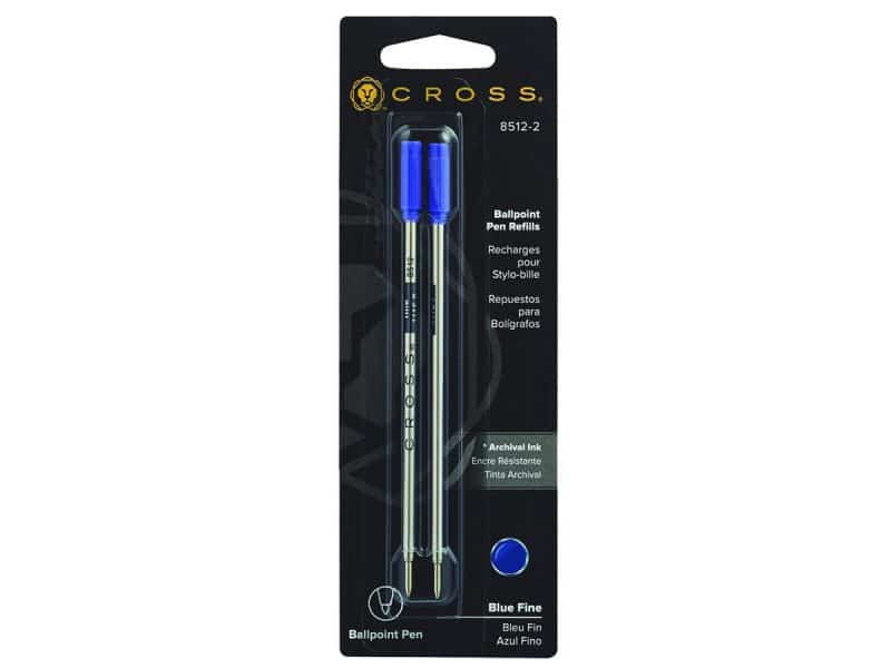 Recharge pour stylo à bille Cross Paquet de 2. Pointe fine