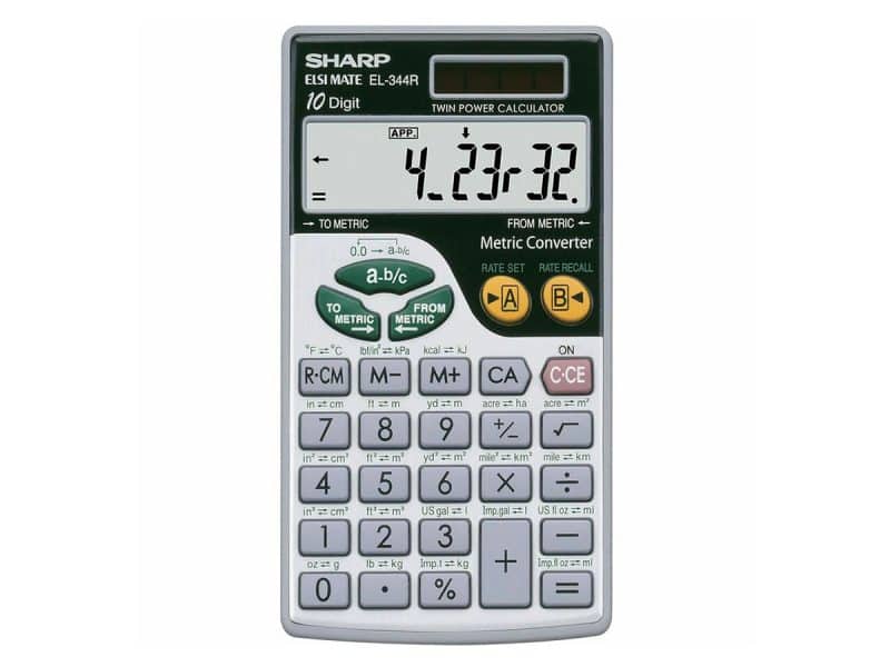 Calculatrice conversion métrique Sharp EL-344RB