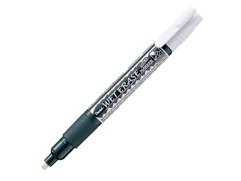 Pentel Wet Erase Chalk Marker pointe biseauté - Blanc