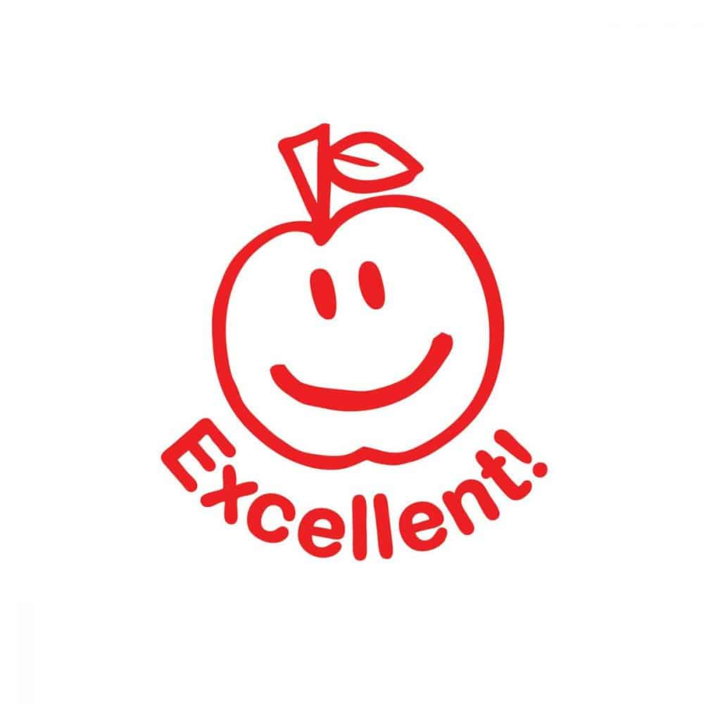 Estampe Excellent avec pomme