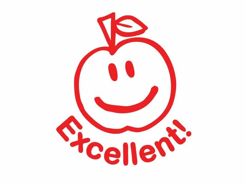 Estampe Excellent avec pomme