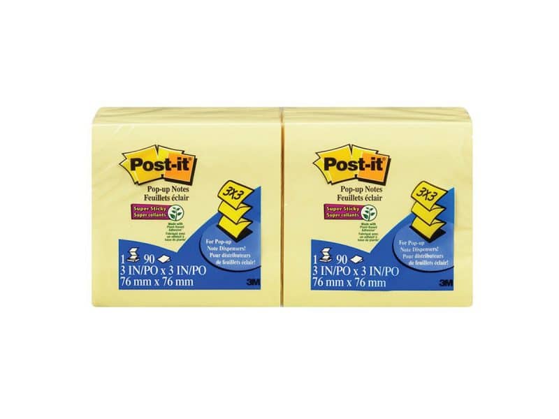 Post-it feuillets éclair 3 x 3  paquet de 6