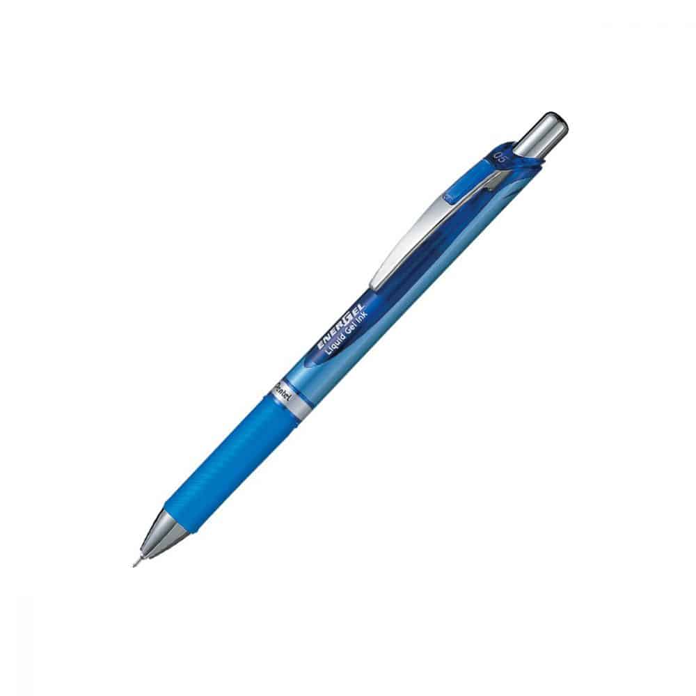 Stylo à bille rétractable EnerGel Pointe aiguille 0.5 - bleu