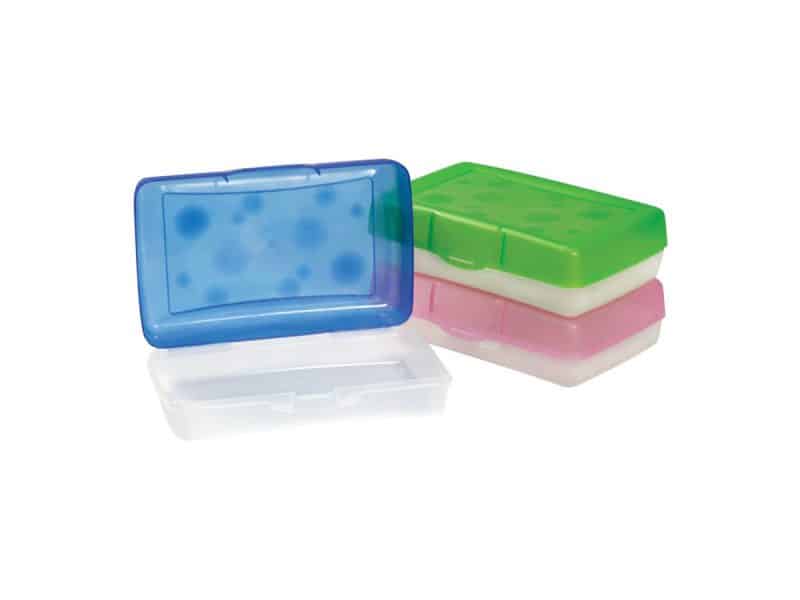 Boîte à crayons en plastique rigide Storex couleurs assortie