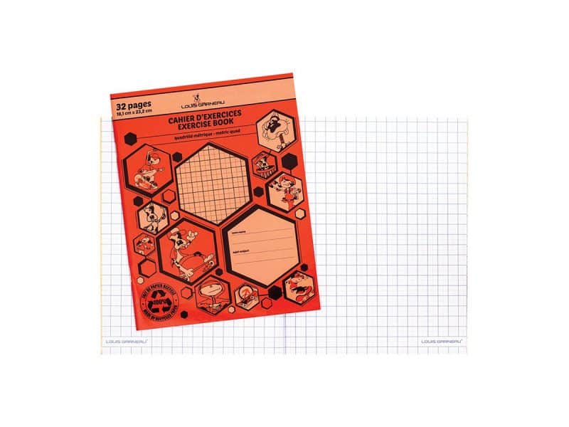 Cahier quadrillé LG40 metrique