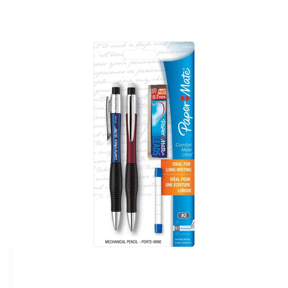 Paquet 2 porte-mine 0.7mm Papermate ComfortMate Ultra
