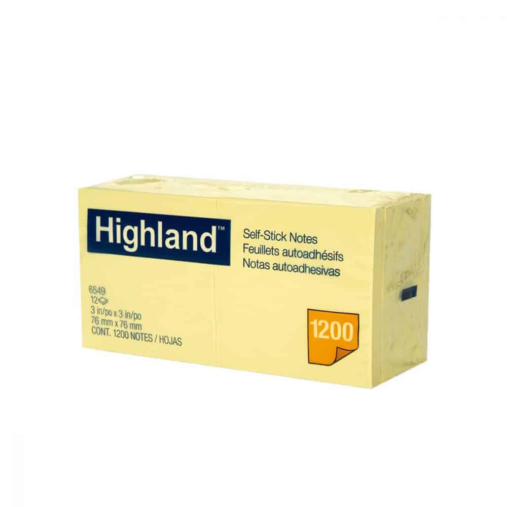 bloc highland 3x3 jaune (paquet de 12 blocs)