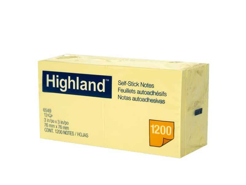 bloc highland 3x3 jaune (paquet de 12 blocs)