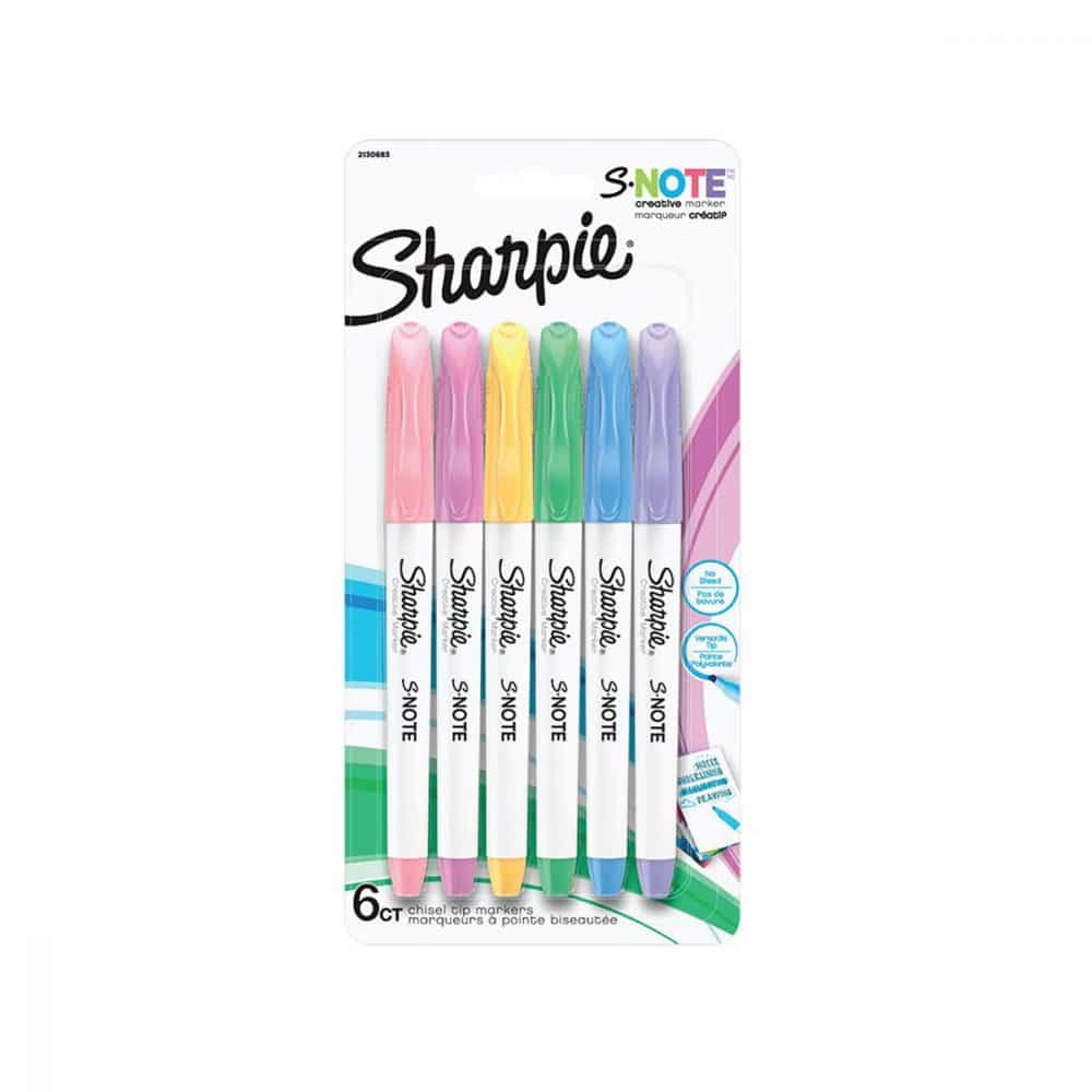 Surligneurs et marqueurs Sharpie S-Note paquet de 6