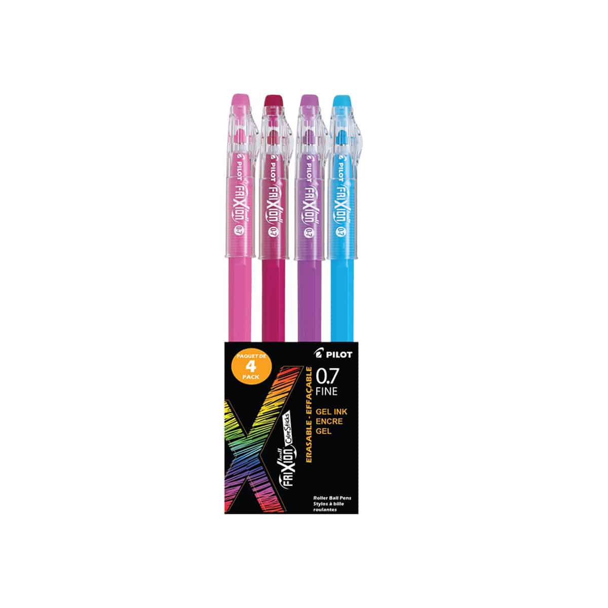 Stylo effaçable FriXion Ball Colour Sticks paquet de 4