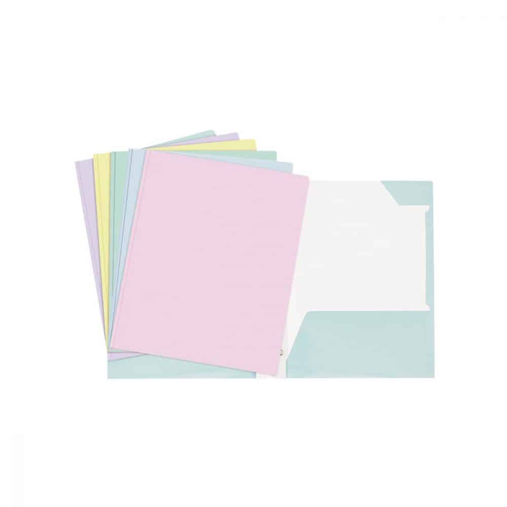 Duo-tang attaches pochettes carton laminé 34200 - pastel