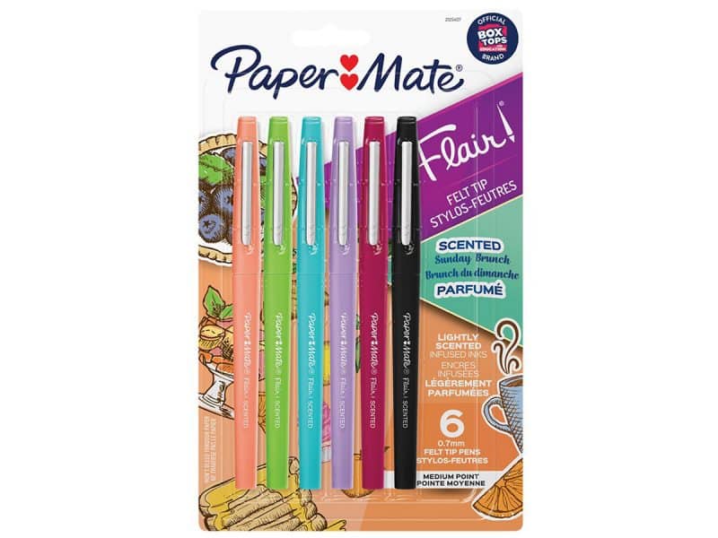 Paquet de 6 Papermate Flair parfumés 0.7