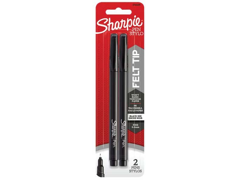 Stylo Sharpie Pen 0.4 - Paquet de 2, noir