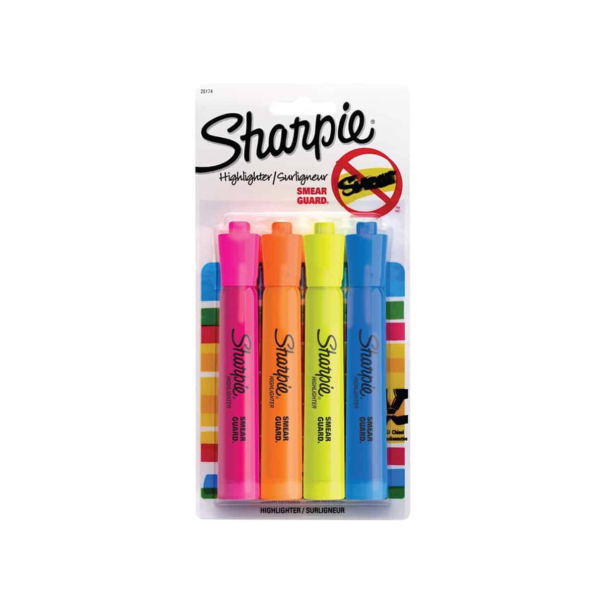 Surligneurs Sharpie Accent Tank Paquet de 4 couleurs