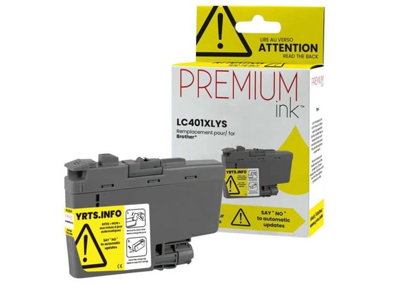 Cartouche jet d'encre compatible Brother LC401 XL - Jaune