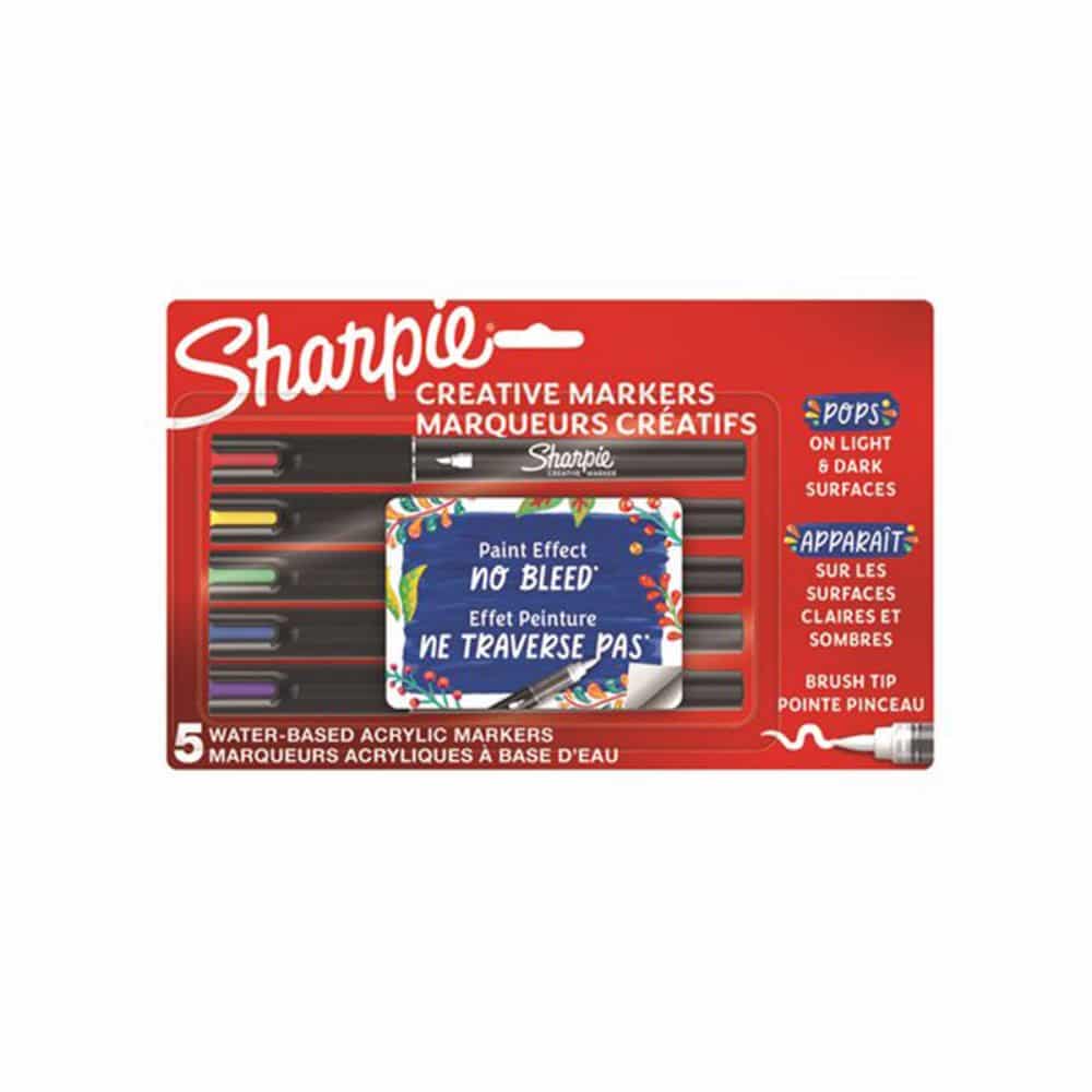 Ensemble de 5 marqueurs créatifs Sharpie pointe pinceau