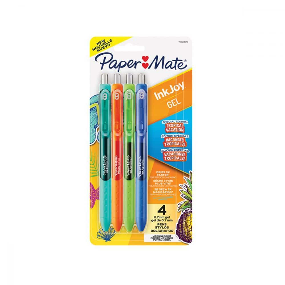 Paquet de 4 Stylos Papermate Inkjoy 0.7 - Tropical
