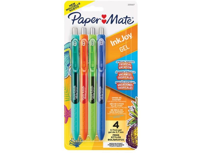Paquet de 4 Stylos Papermate Inkjoy 0.7 - Tropical
