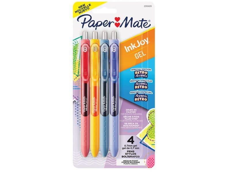 Paquet de 4 Stylos Papermate Inkjoy 0.7 - Retro