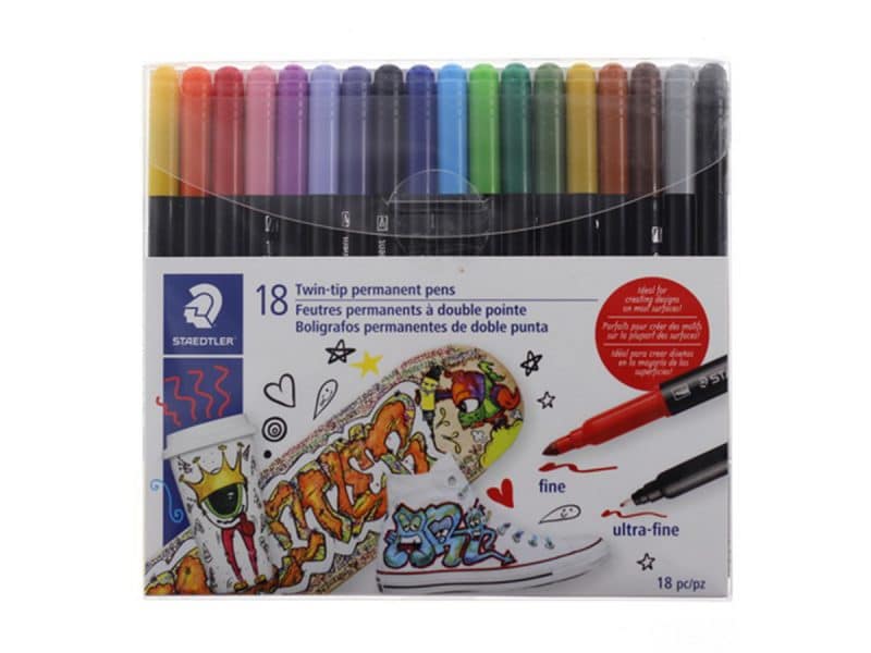 Ensemble de 18 feutres double pointes Staedtler