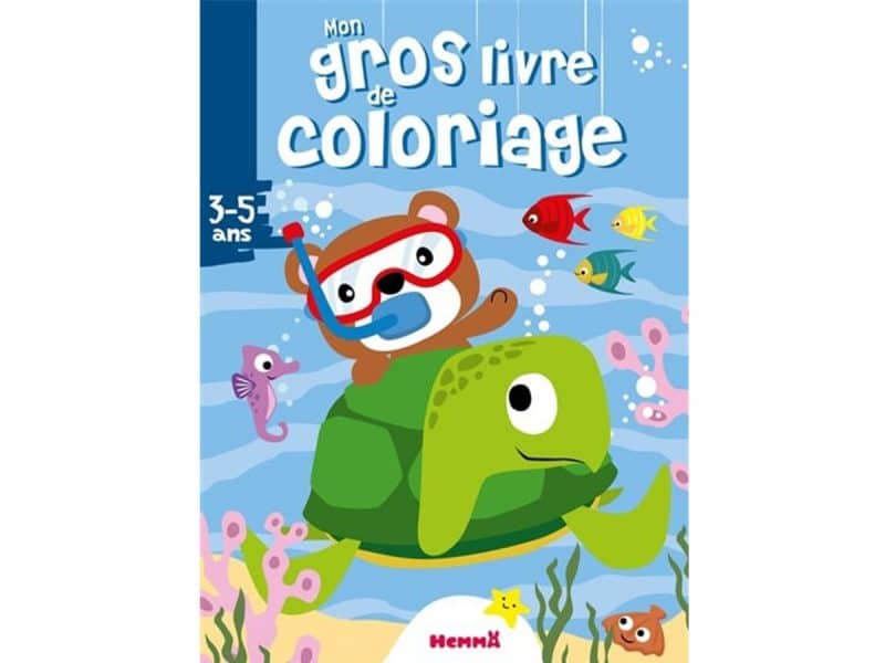 Mon gros livre de coloriage ours tortue