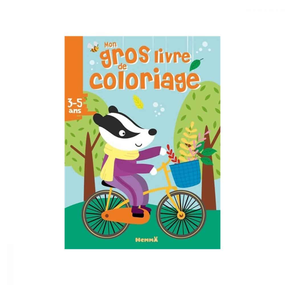 Gros livre de coloriage balade à vélo