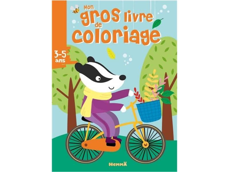 Gros livre de coloriage balade à vélo