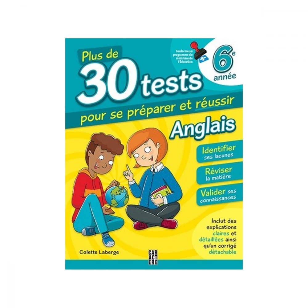 Plus de 30 tests 6e année anglais