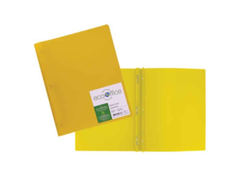 duo-tang en poly 3 attaches EcoOffice - jaune