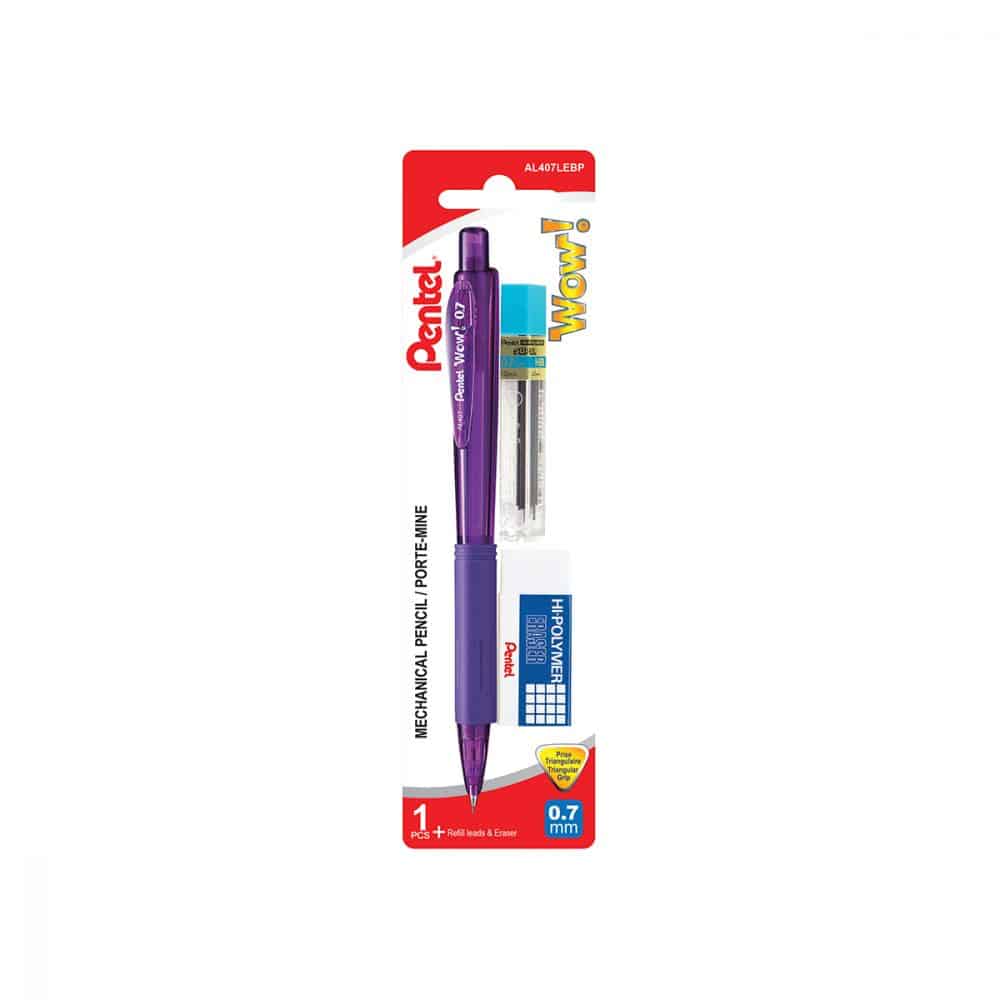 Ensemble de porte-mines Pentel WOW 0.7 avec mines et efface