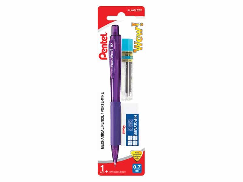 Ensemble de porte-mines Pentel WOW 0.7 avec mines et efface