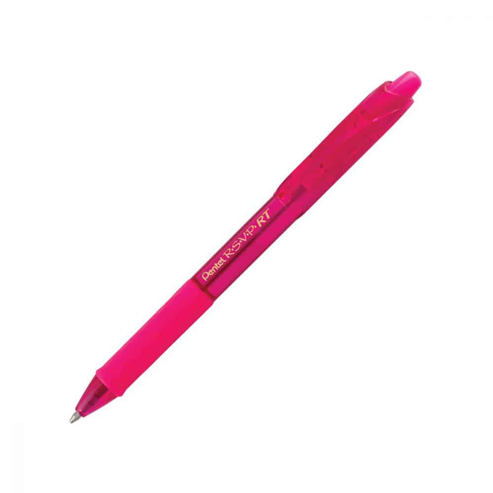 Stylo rétractable Pentel RSVP 1.0  - rose