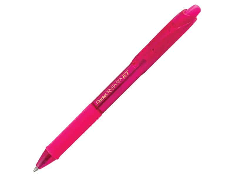 Stylo rétractable Pentel RSVP 1.0  - rose