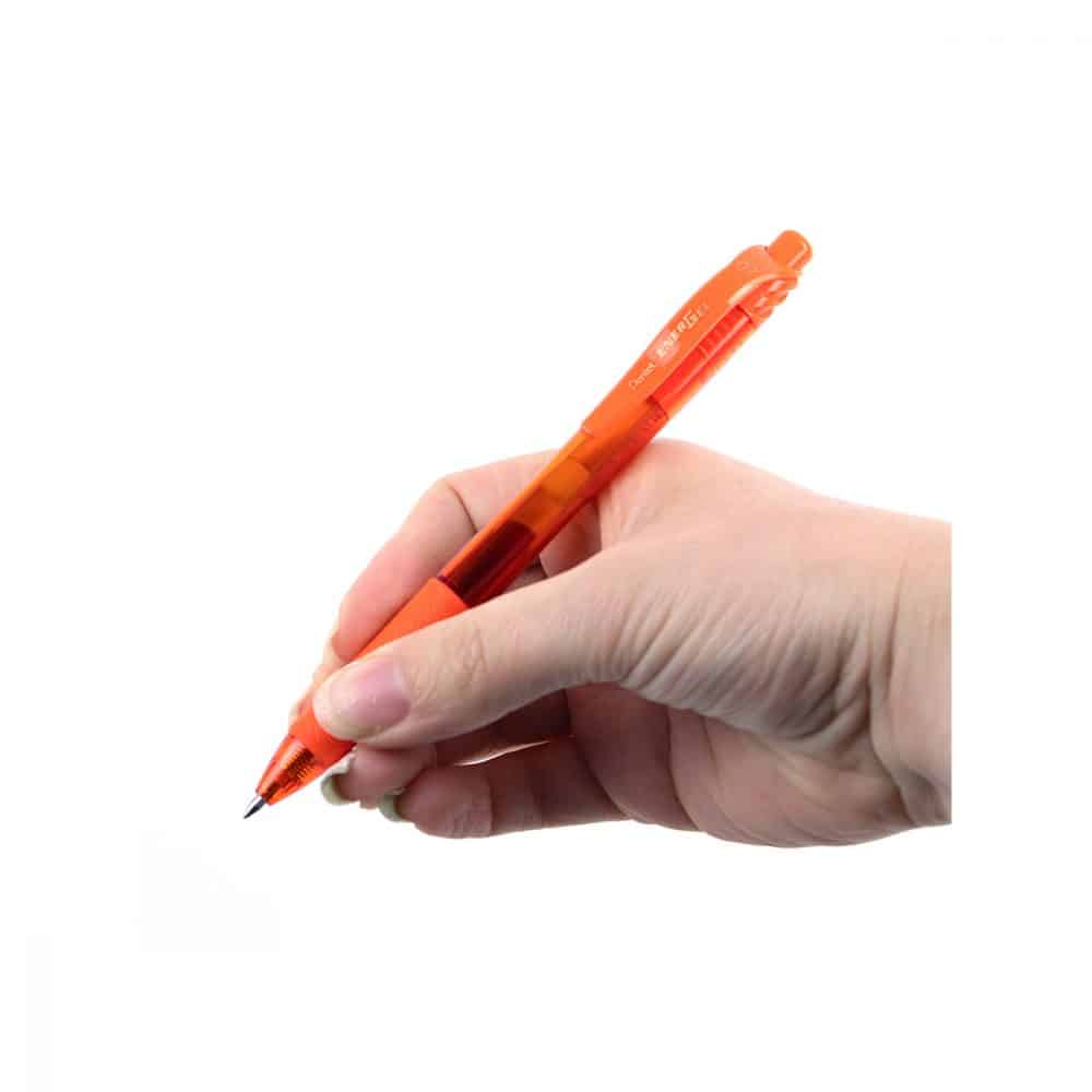Stylo rétractable Pentel Energel-X 0.7 - orange