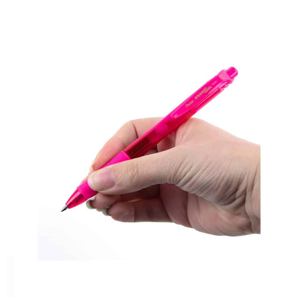Stylo rétractable Pentel Energel-X 0.7 - rose