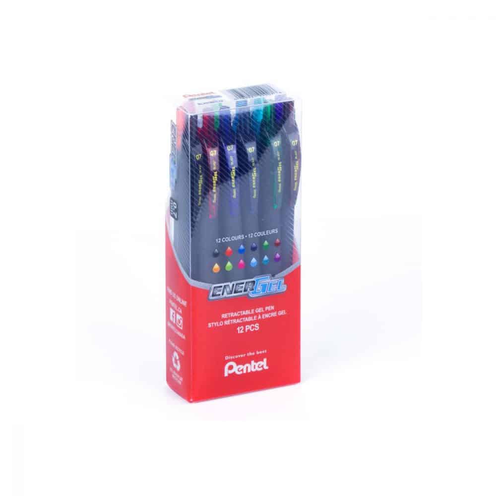 Boîte de 12 stylos Pentel Energel rétractables 0.7mm