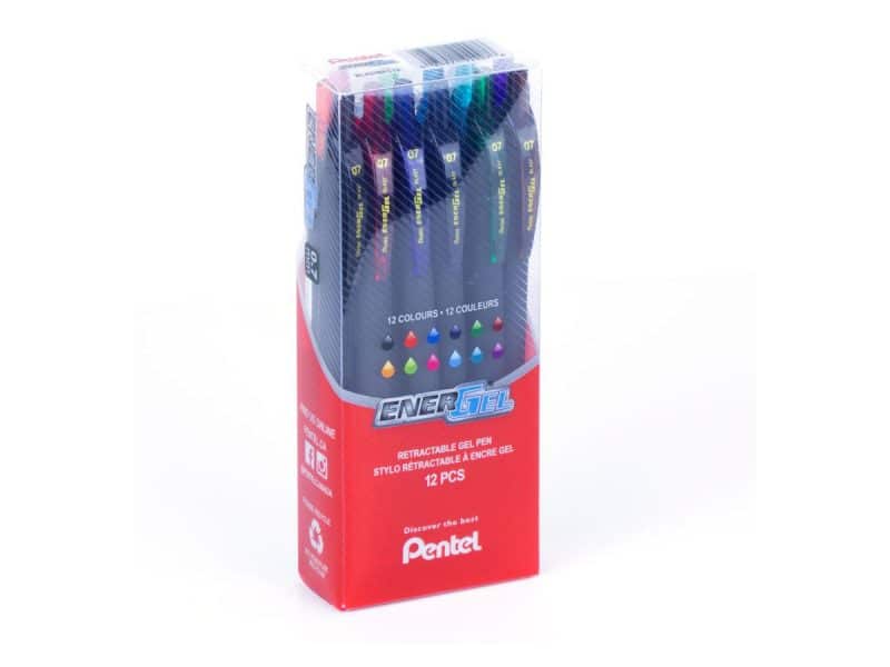 Boîte de 12 stylos Pentel Energel rétractables 0.7mm