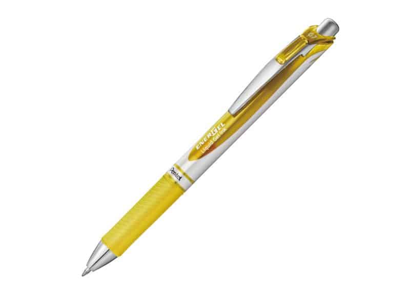 Stylo rétractable Pentel Energel 0.7 - jaune