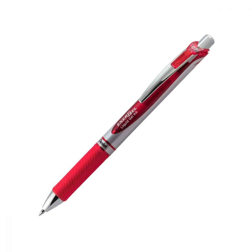 stylo energel rétractable 0.7 rouge