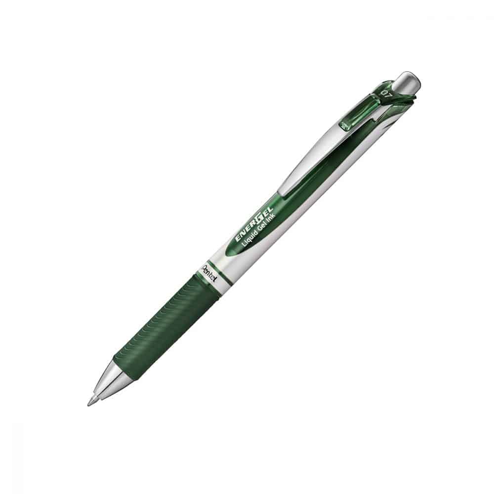 Stylo rétractable Pentel Energel 0.7 - vert forêt