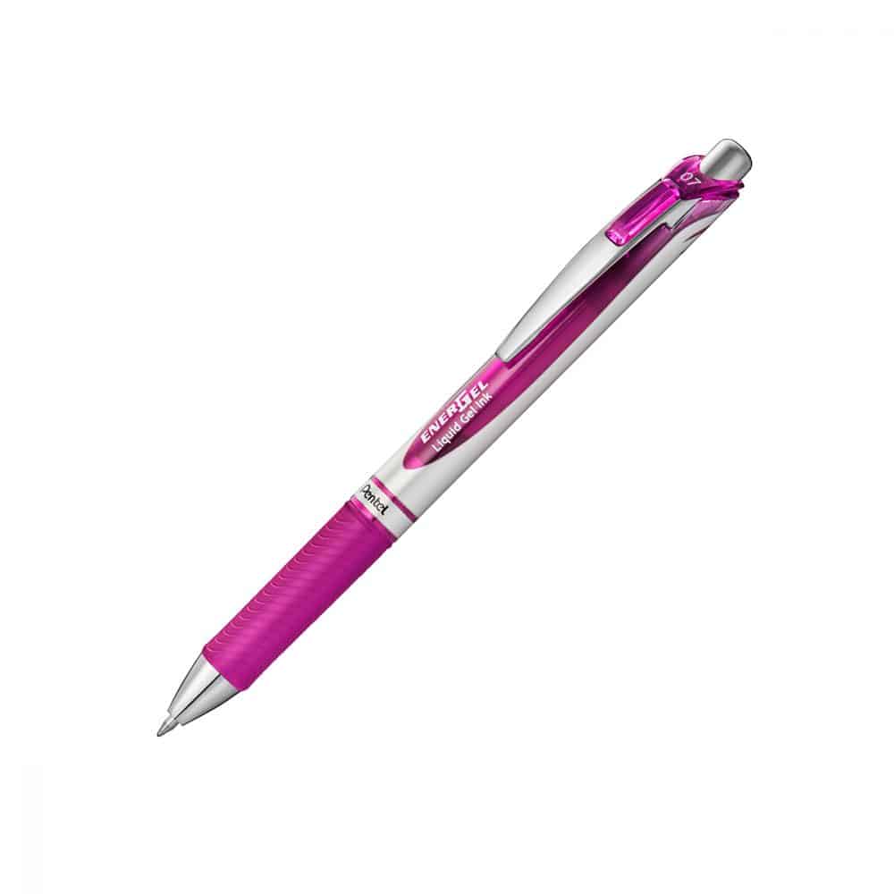 Stylo rétractable Pentel Energel 0.7 - magenta