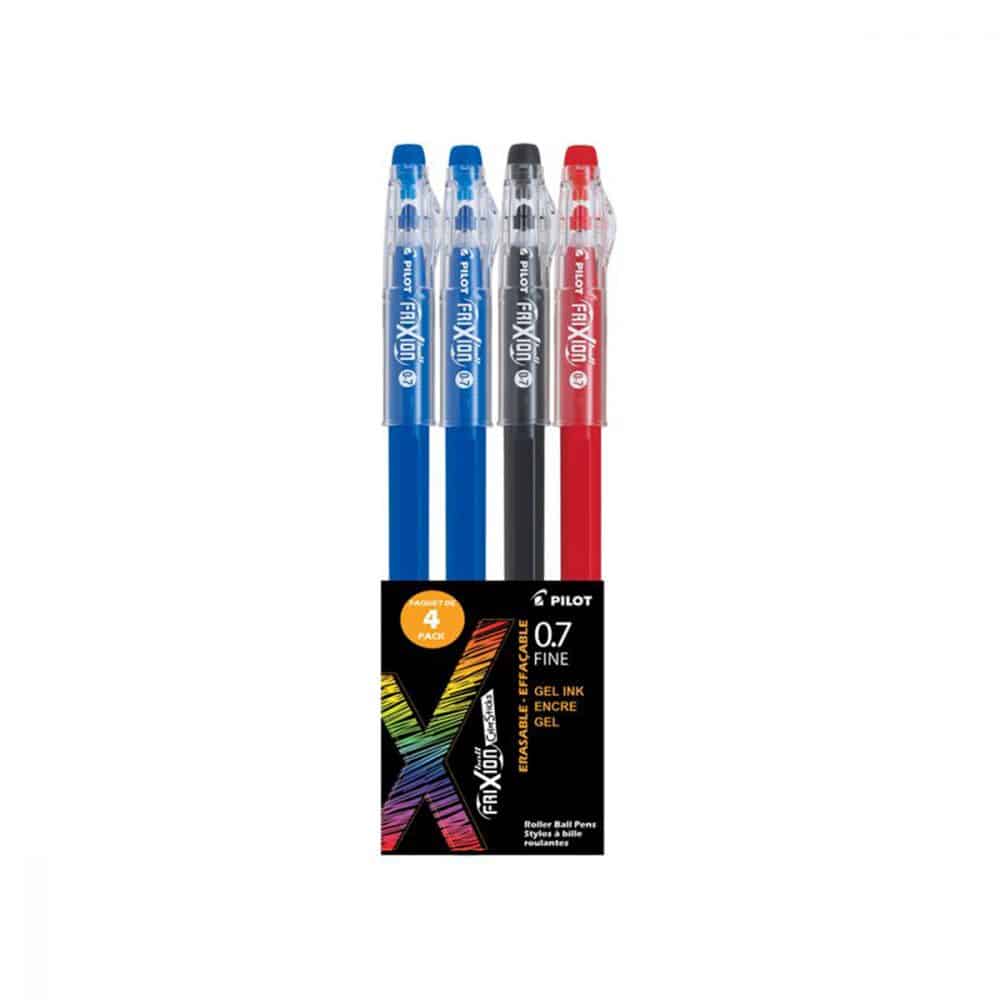 Paquet de 4 stylos effaçables Frixion ball color stick 0.7