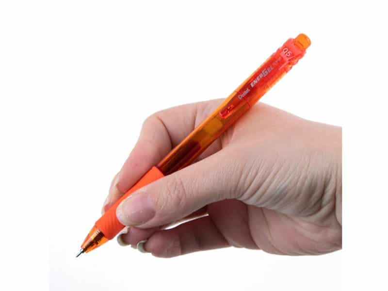 Stylo rétractable Pentel Energel-X 0.5 aiguille - orange