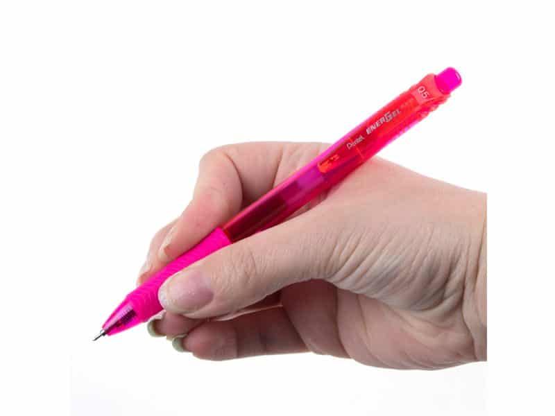 Stylo rétractable Pentel Energel-X 0.5 aiguille - rose