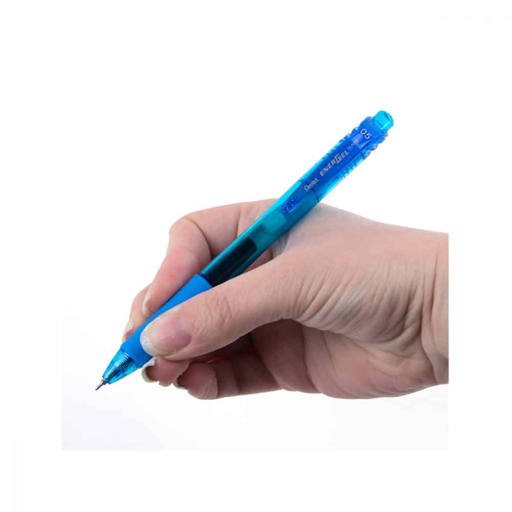 Stylo rétractable Pentel Energel-X 0.5 aiguille - bleu ciel