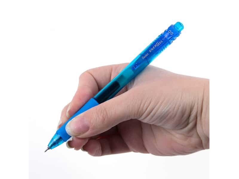 Stylo rétractable Pentel Energel-X 0.5 aiguille - bleu ciel