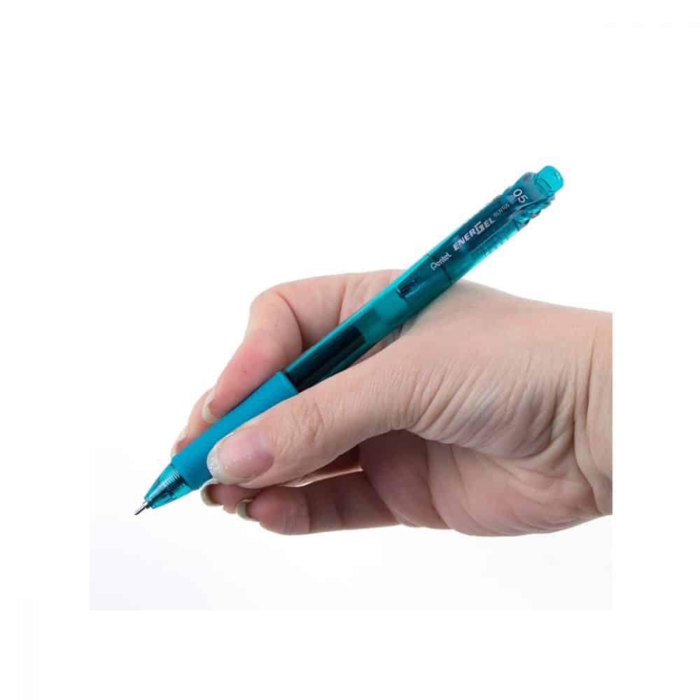 Stylo rétractable Pentel Energel-X 0.5 aiguille - turquoise