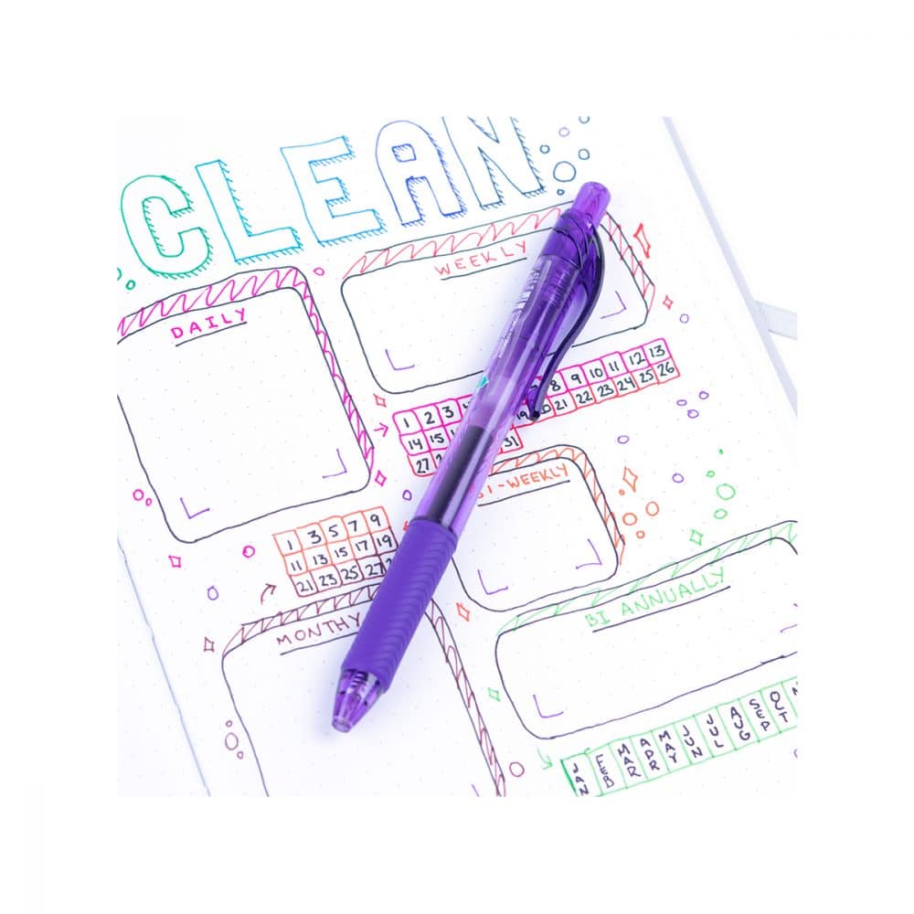 Stylo rétractable Pentel Energel-X 0.5 aiguille - violet