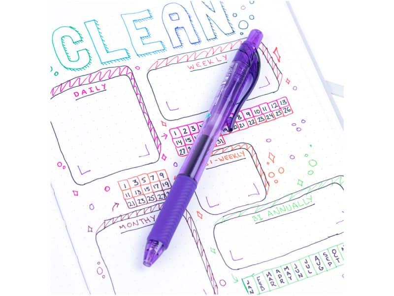 Stylo rétractable Pentel Energel-X 0.5 aiguille - violet